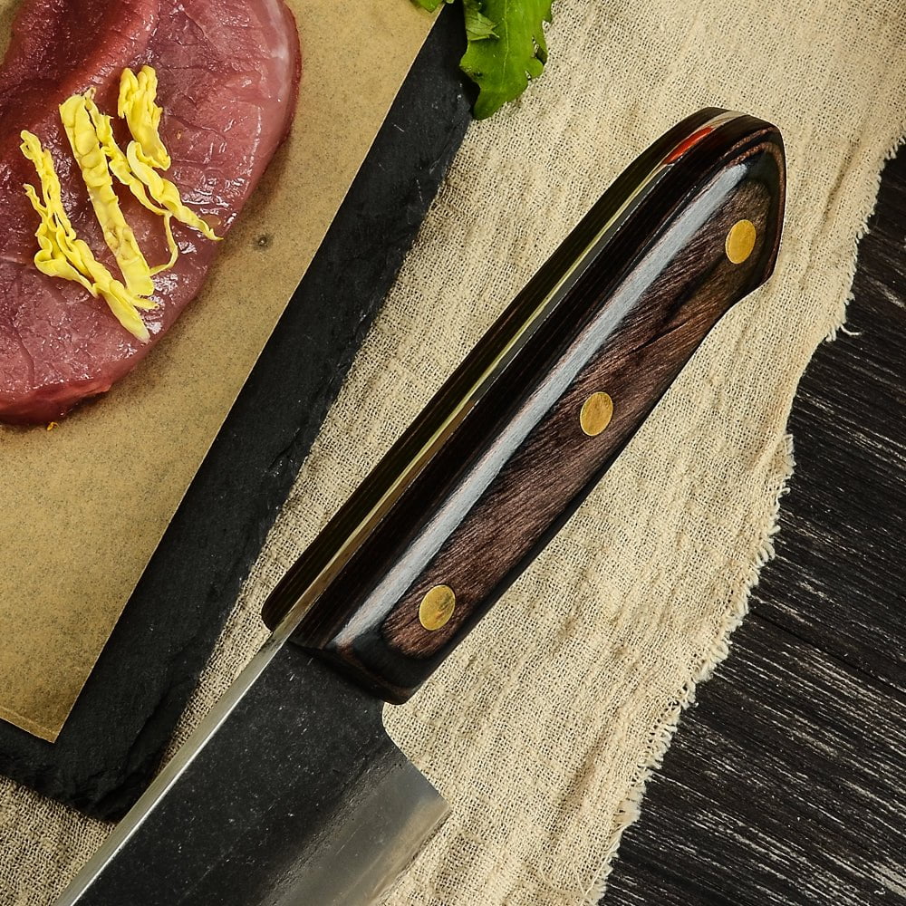 Hand Forged Butcher Knife with Leather Sheath P441554