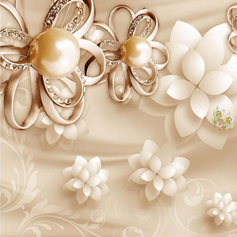 Floral Embossed Mural Wallpaper C35406