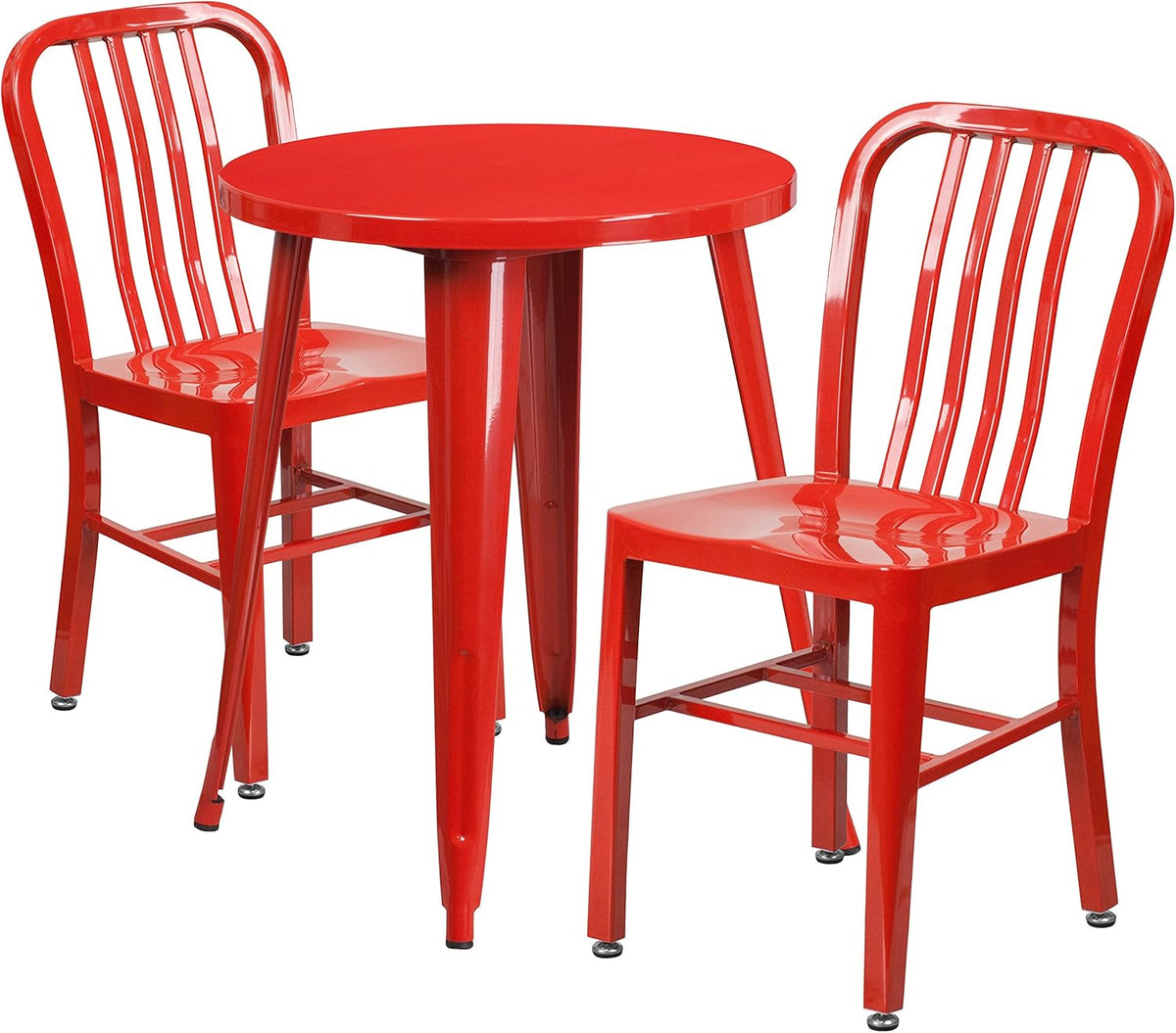 Green Metal Indoor-Outdoor Table Set with 2 Chairs E858