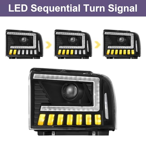 Black LED Projector Headlight Assembly Y405544