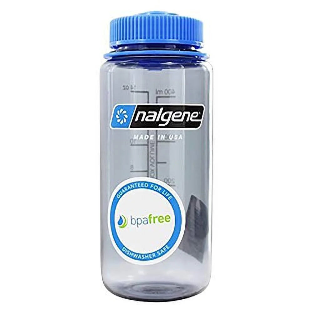 Gray Wide Mouth Plastic Water Bottle 2-Pack R4731