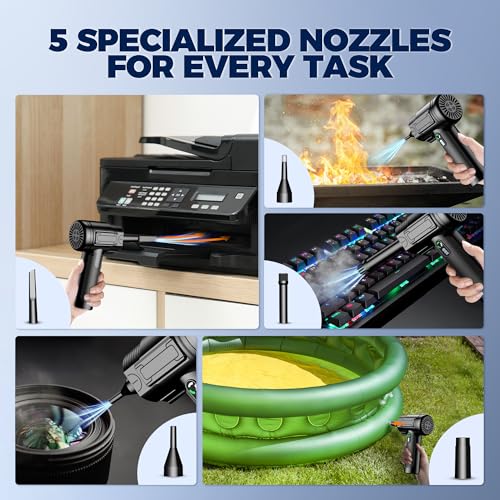 100000RPM Cordless Electric Air Duster with LED Light F27150