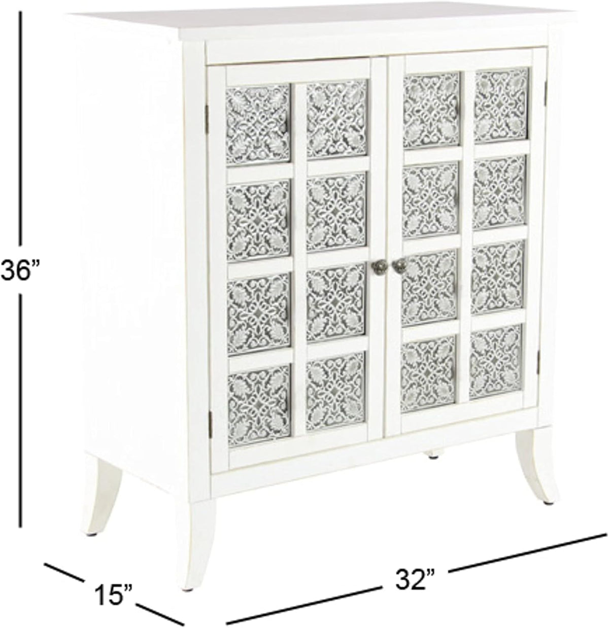Modern Wood and Metal 2-Door Cabinet X64951