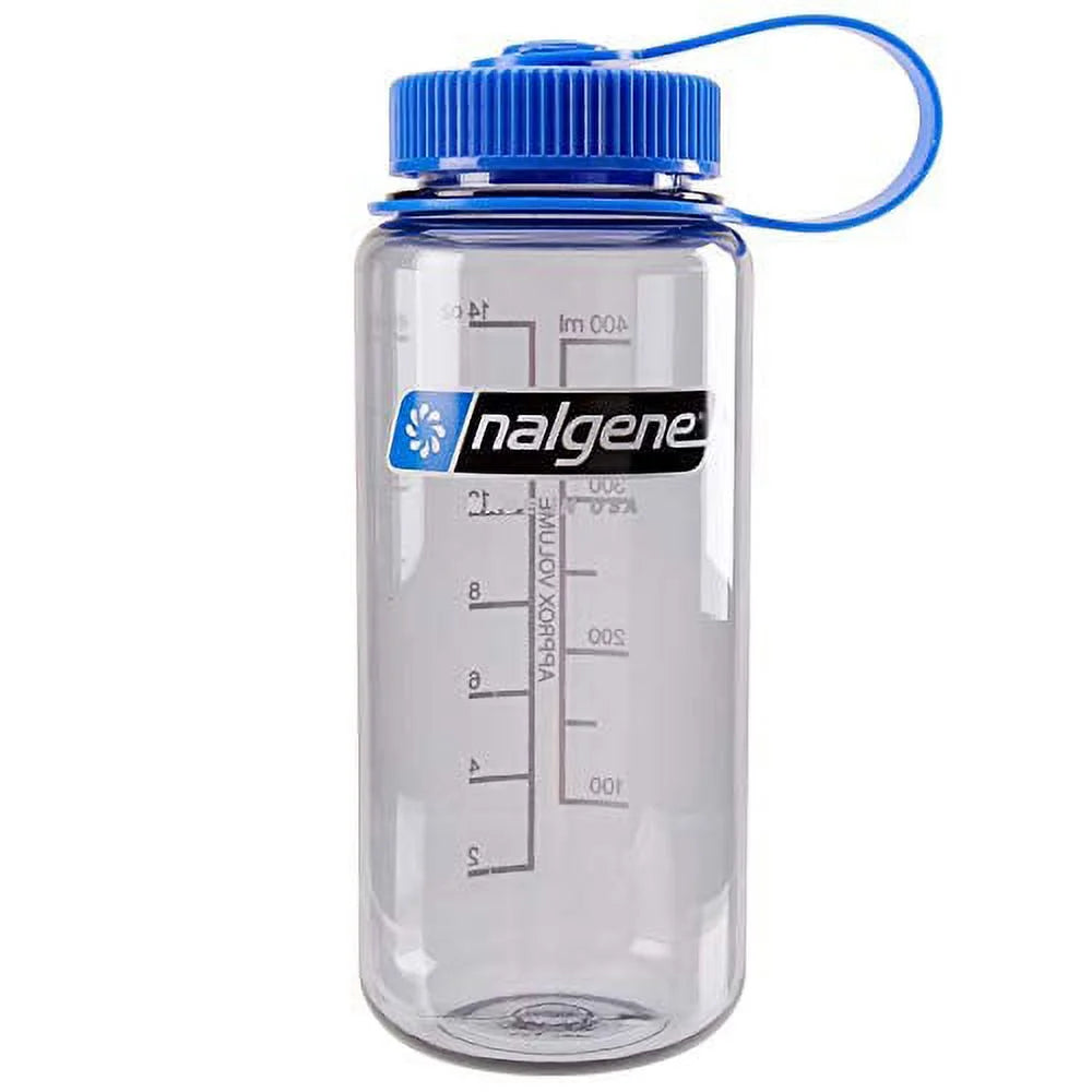 Gray Wide Mouth Plastic Water Bottle 2-Pack R4731