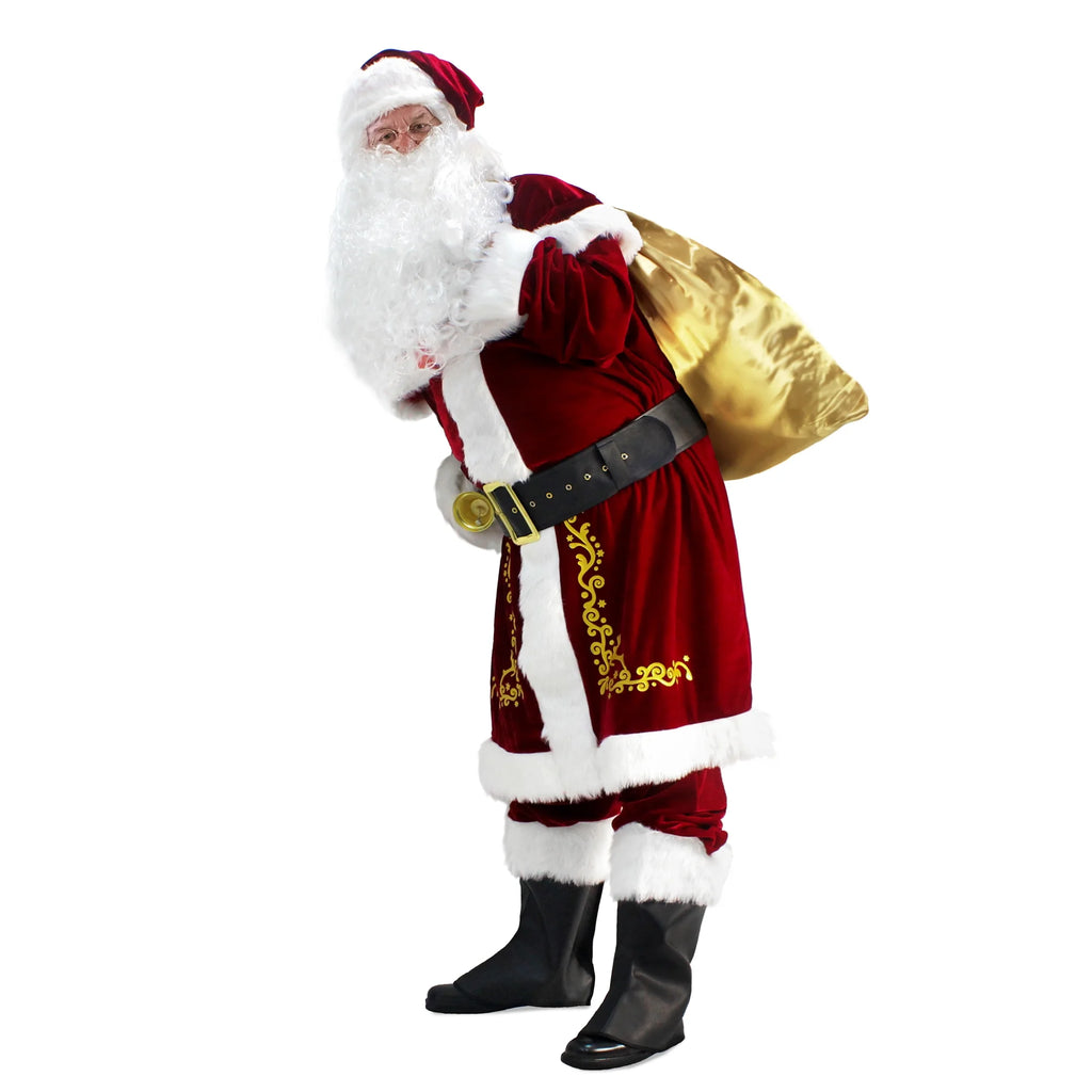 Deluxe Velvet Santa Claus Suit Set 12pcs -XXL T202269
