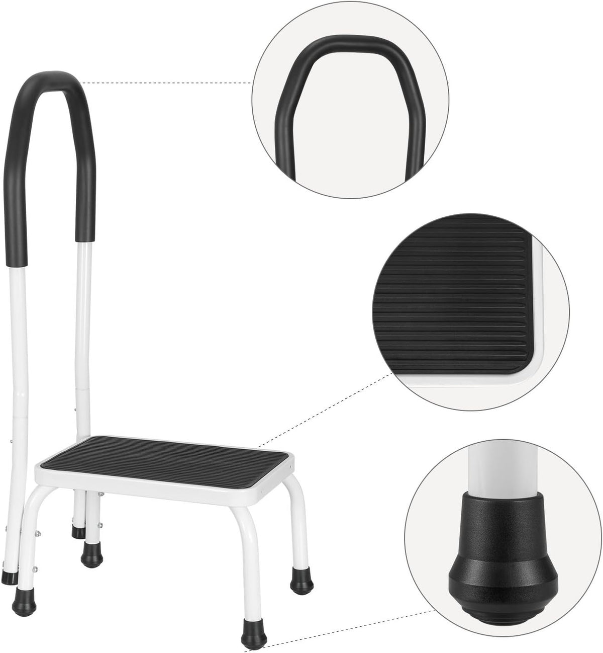 Steel One Step Stool with Cushion Grip Handle N5257