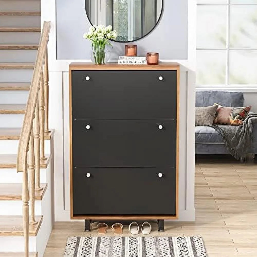 White 3 Drawer Shoe Cabinet A4636