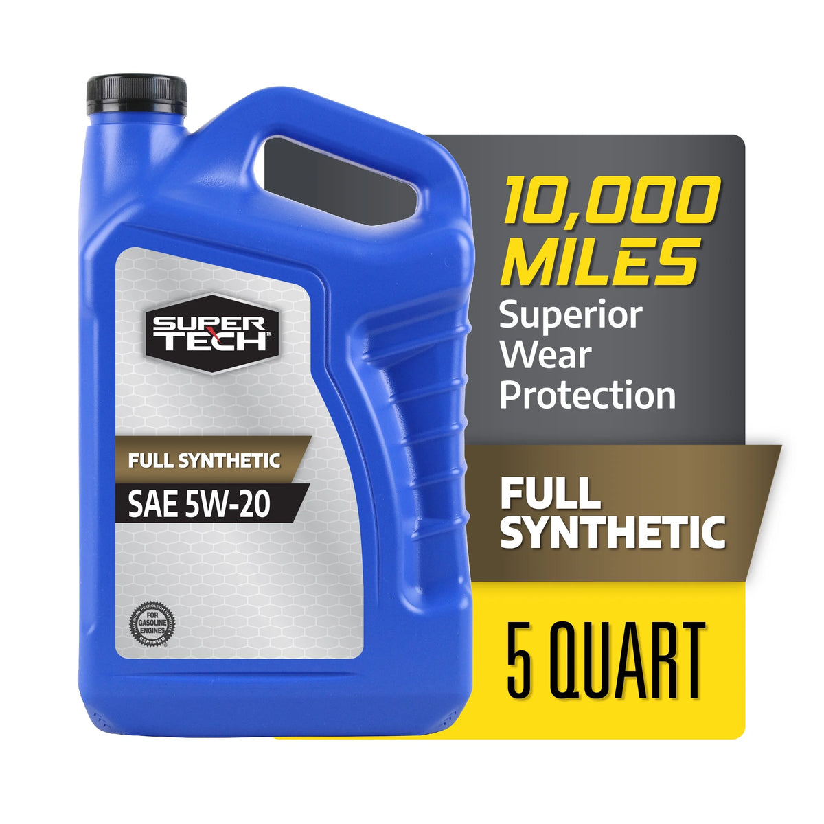Full Synthetic SAE 5W-20 Motor Oil, 5 Quarts I576452