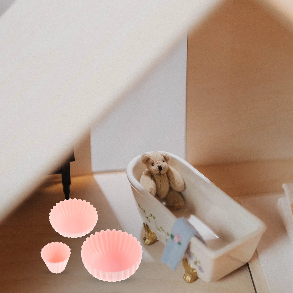 8 Pcs PVC Dollhouse Kitchen Dinnerware Toys Set T88891