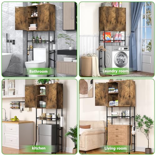 White Over The Toilet Storage Cabinet with 2 Doors C687682
