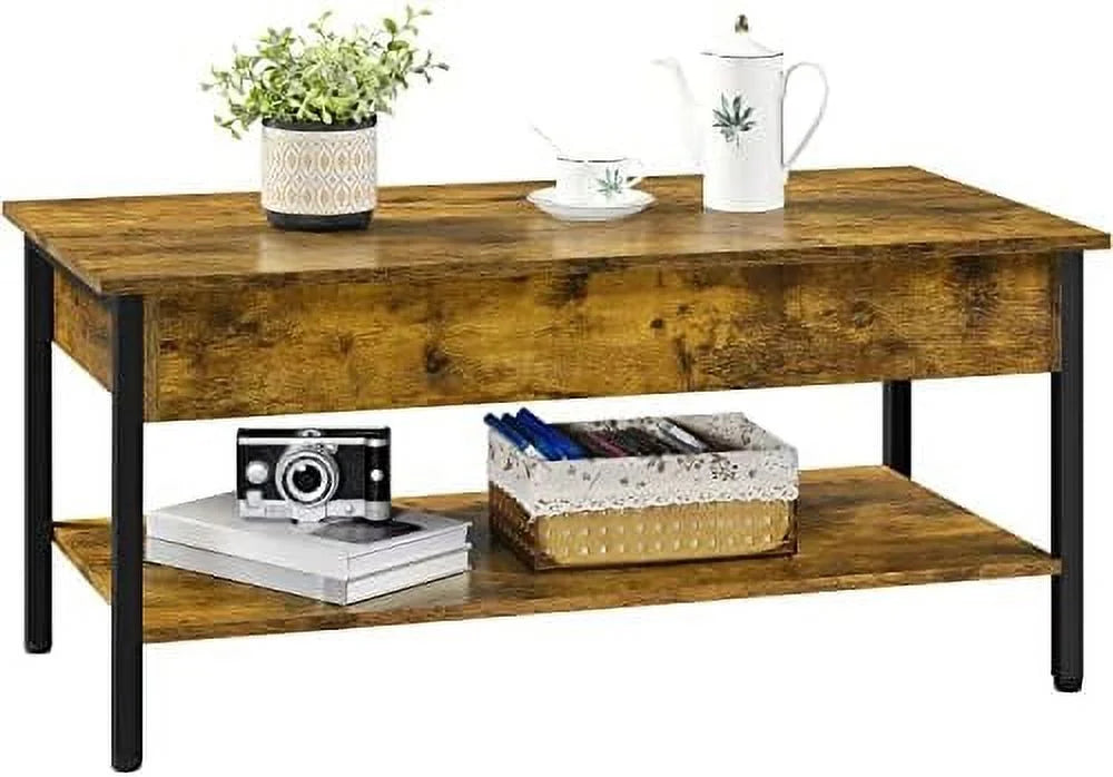 Lift Top Coffee Table with Hidden Compartment X48793