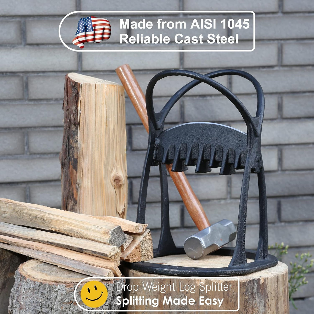 Kindling Splitter Log Splitter Cast Steel E963514
