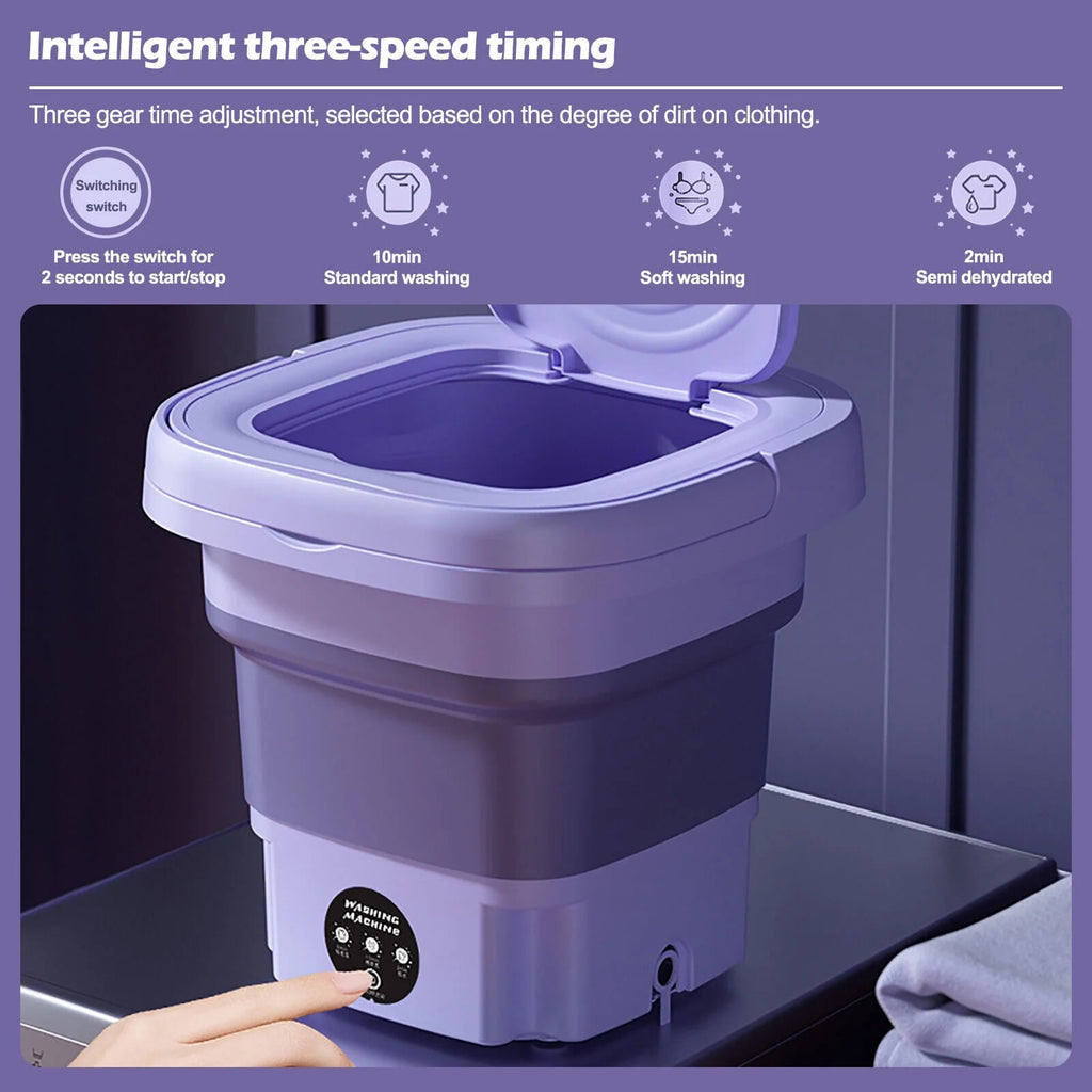 8L Portable Mini Washing Machine with Spin Dryer M311