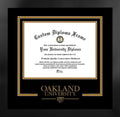 Oakland University Spirit Diploma Black Frame D9043