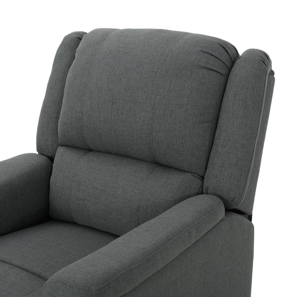 Gray Fabric Swivel Gliding Recliner Q285616