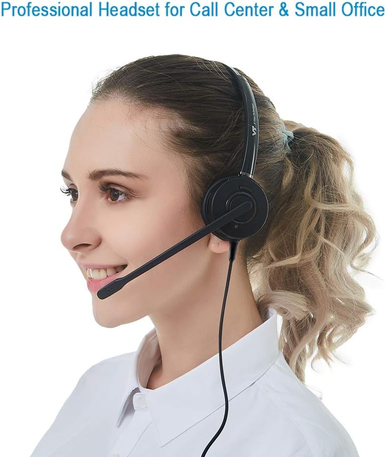 Binaural USB Computer Headset with Microphone Noise Cancelling Mic Pack of 2 P163911