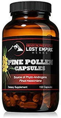 Non-Irradiated Pine Pollen Capsules with Amino Acids and Vitamin C, Vegan Gluten Free, 150 Ct K883486