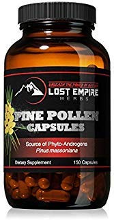 Non-Irradiated Pine Pollen Capsules with Amino Acids and Vitamin C, Vegan Gluten Free, 150 Ct K883486