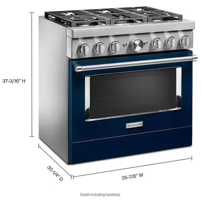 5.1 cu. ft. Dual Fuel 6-Burners Range in Ink Blue F145272