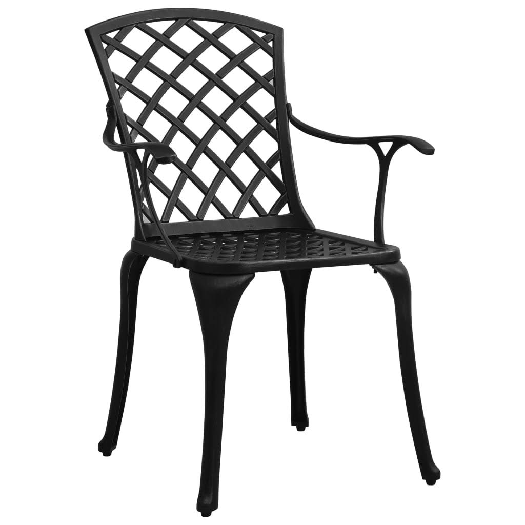 5 Piece Cast Aluminum Black Bistro Set B2570