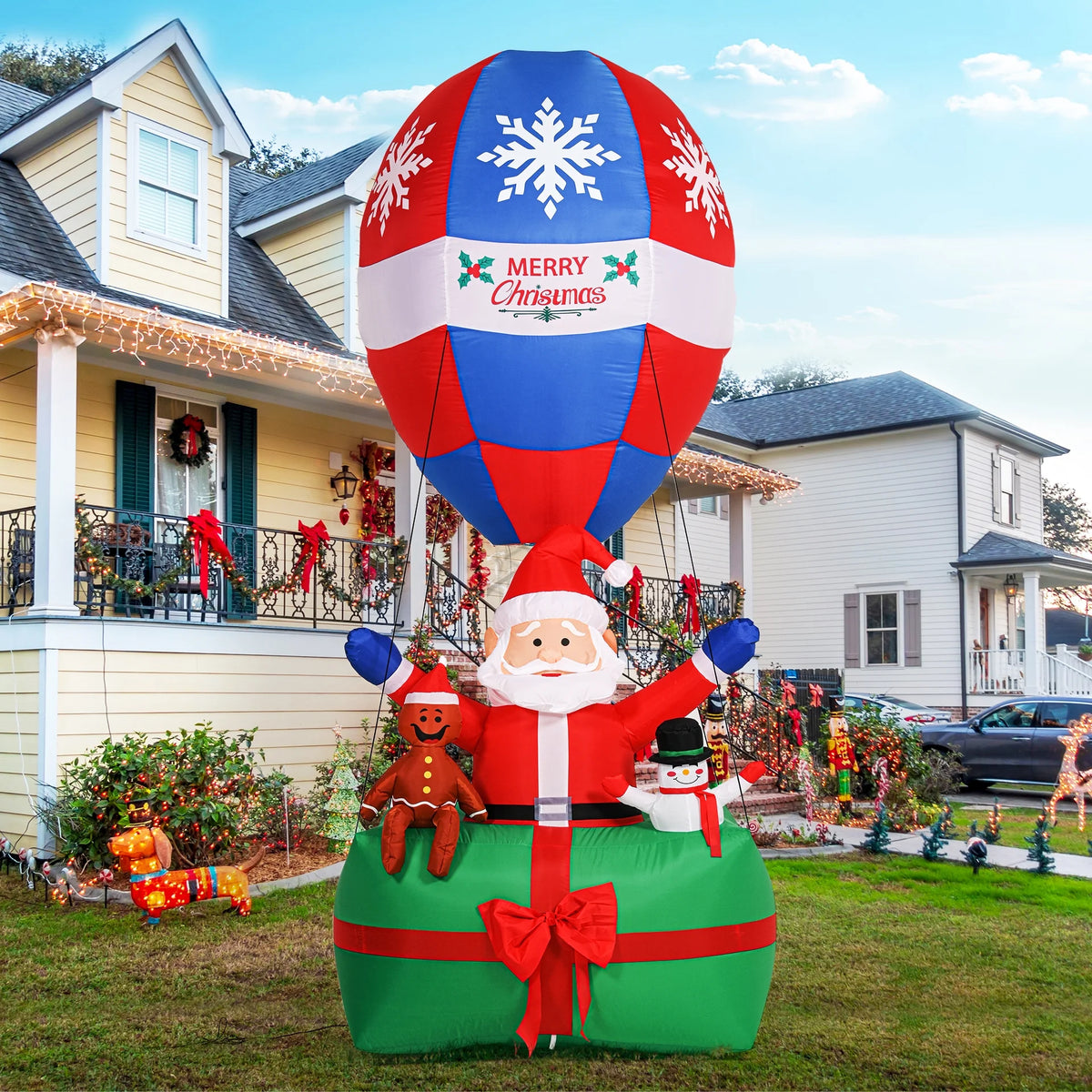 LED Lighted Santa Christmas Inflatables Yard Decoration Z5450