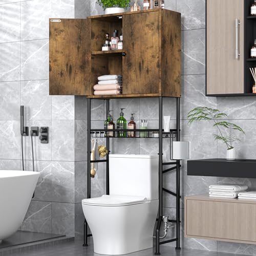 White Over The Toilet Storage Cabinet with 2 Doors C687682