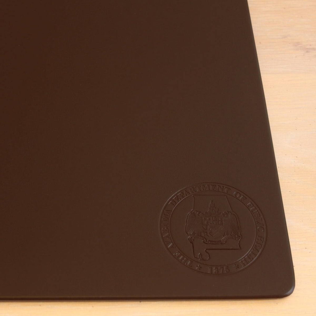 Chocolate Brown Leatherette Conference Pad with Pen Well X413