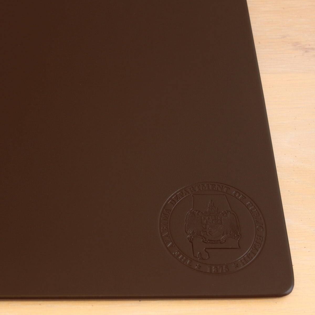 Chocolate Brown Leatherette Conference Pad with Pen Well X413
