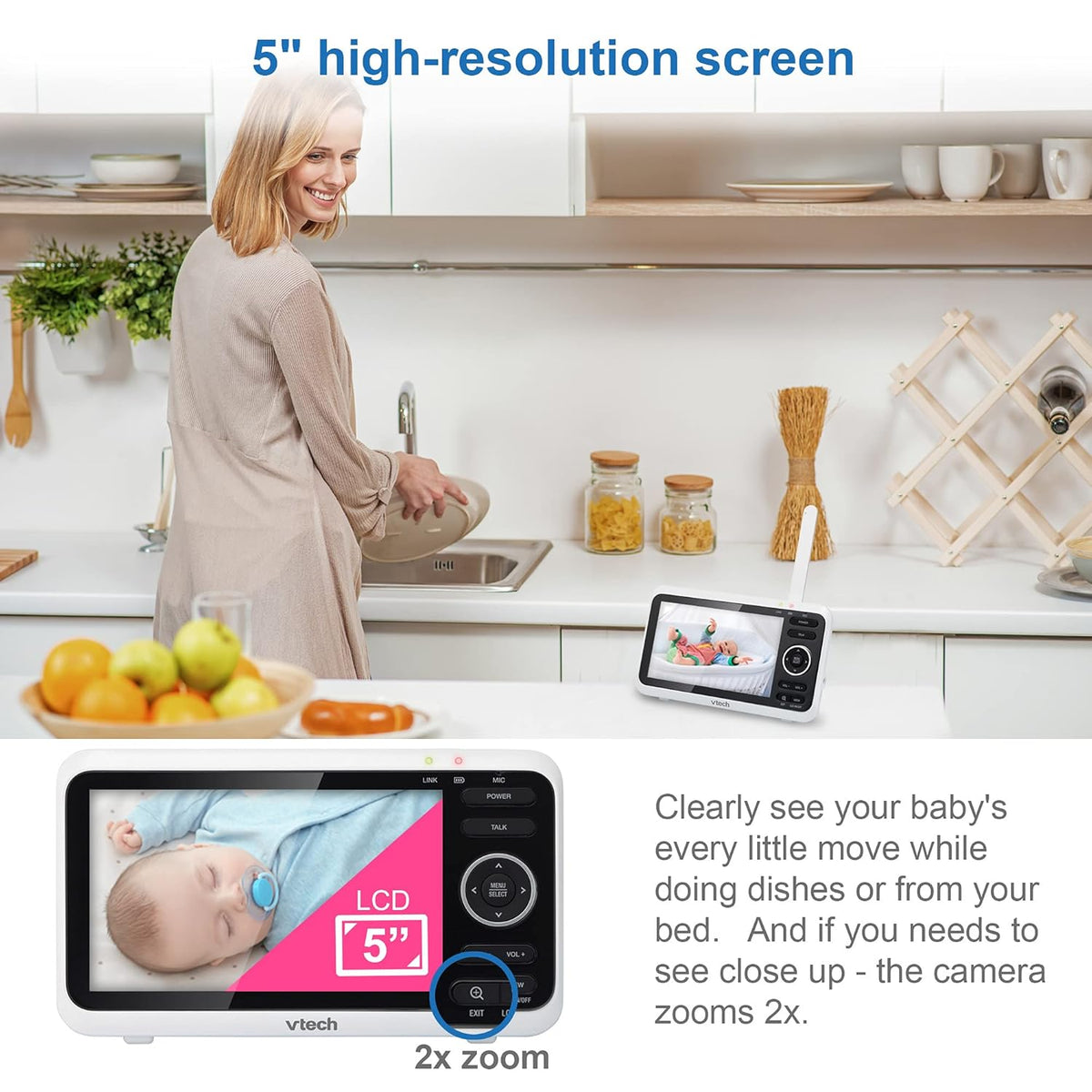 Video Monitor with 5 Screen, 2 Cameras, Night Vision R36044
