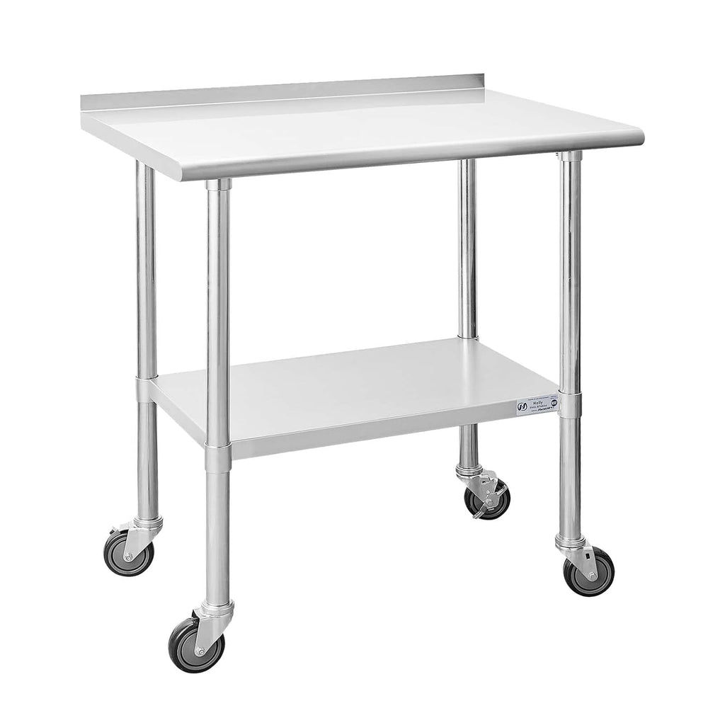 Stainless Steel Table 24 x 60 Inches with Caster Wheels H627