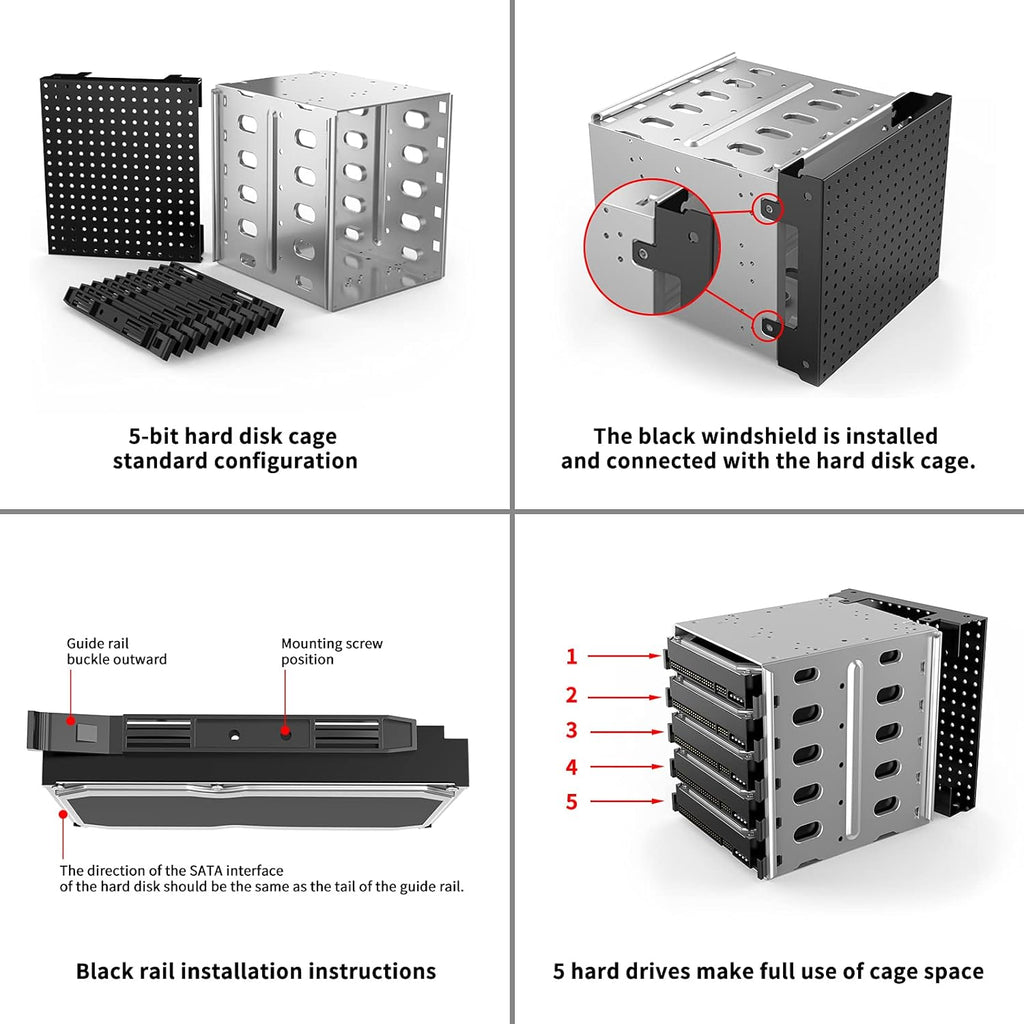 Stainless Steel Hard Drive Cage Tray Rack V972