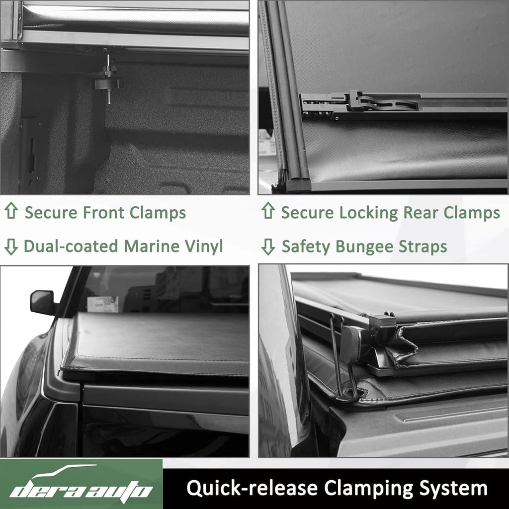 Soft Tri-Fold Truck Bed Cover 5.2ft Bed Tonneau Cover P7816