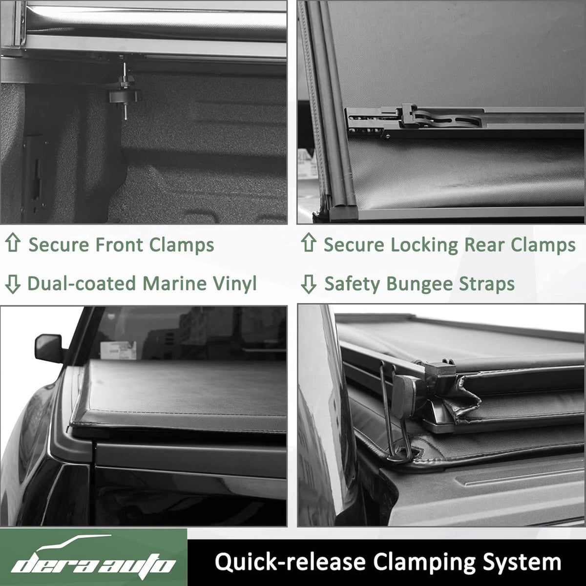 Soft Tri-Fold Truck Bed Cover 5.2ft Bed Tonneau Cover P7816