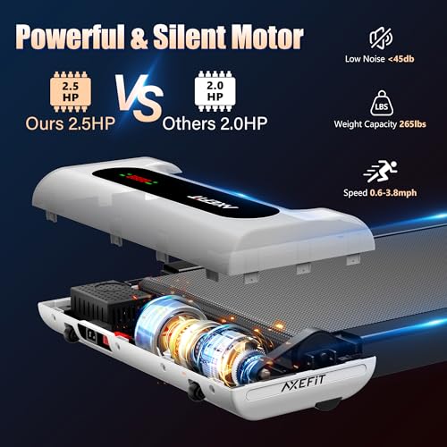 Quiet 2 in 1 Walking Treadmill with Remote Control and LED Display E83376