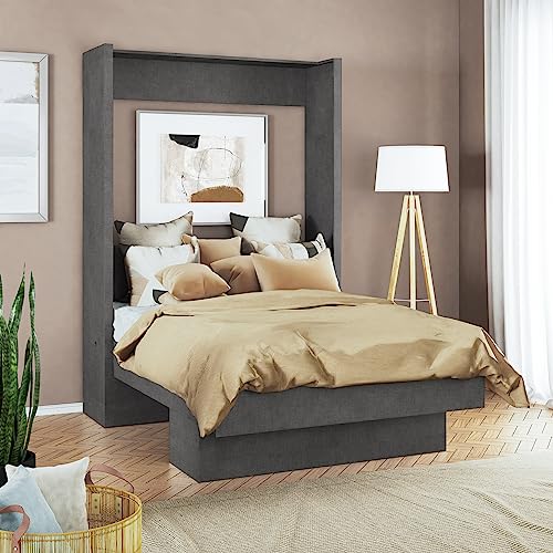 White Full Murphy Wall Bed with Shelf N467747