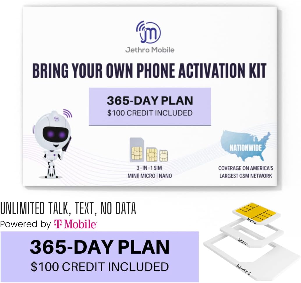 Mobile Phone Plan for 365 Days - Unlimited Talk and Text and No Data K733619
