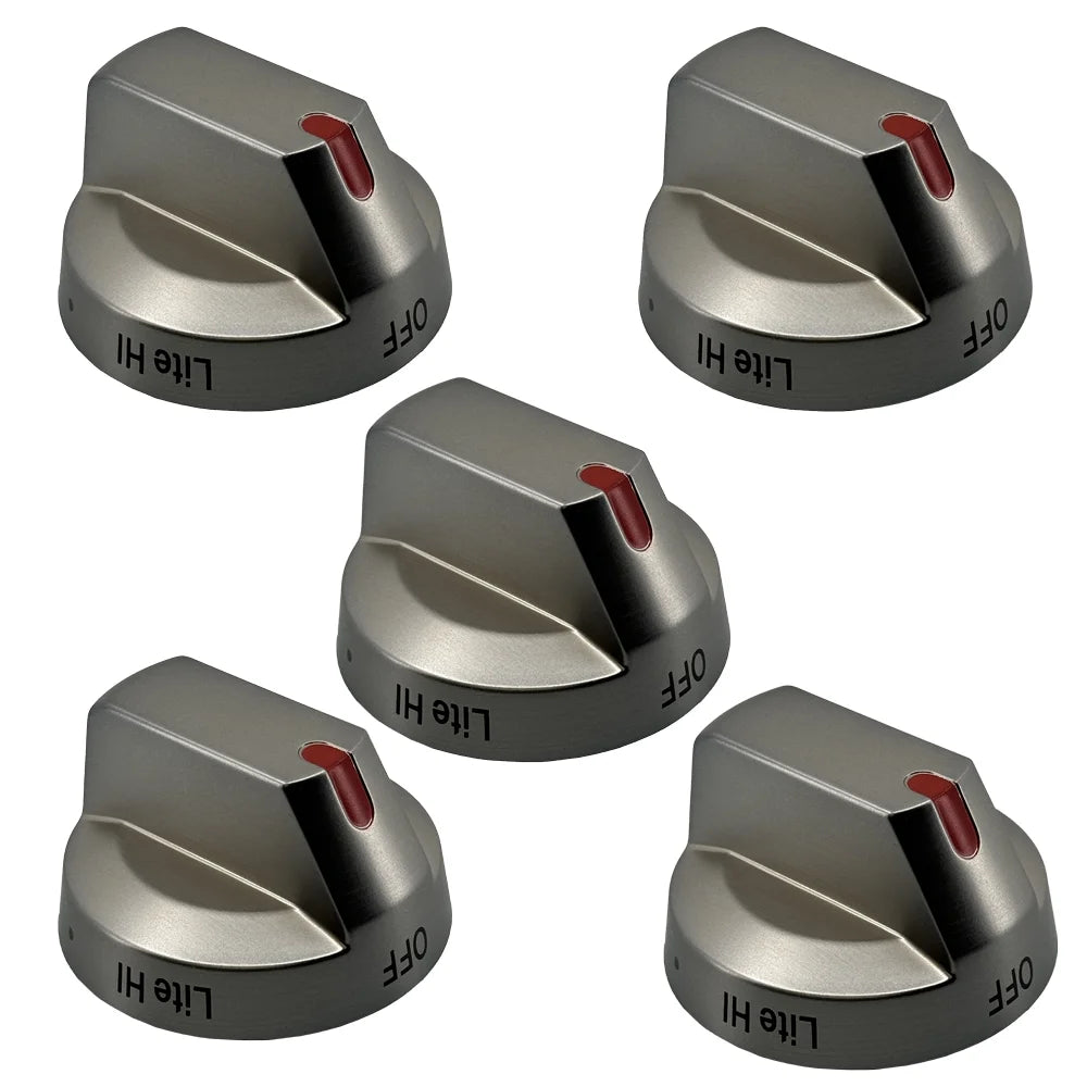 SET OF 5 Stove Knobs for Gas Range Z2072