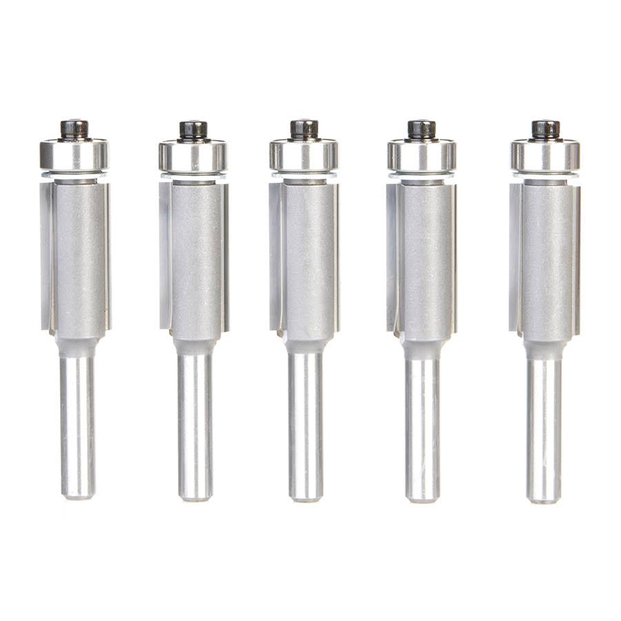 Carbide Tipped Flush Trim Router Bits 5-Pack H360