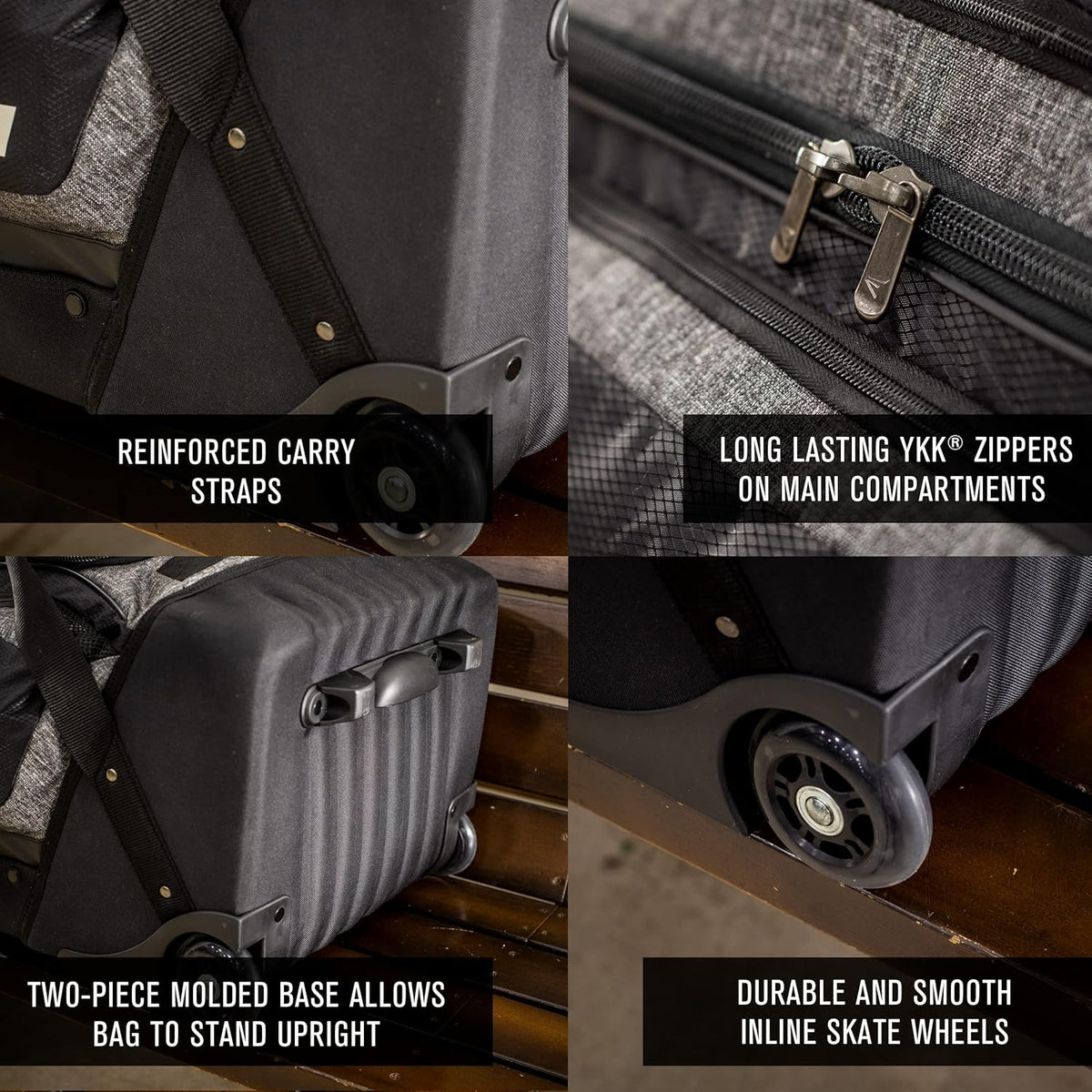 Black Wheeled Equipment Bag Y491918