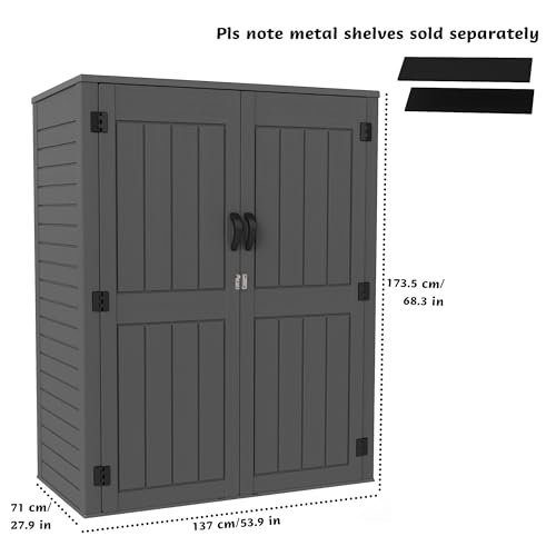 White 60 Cuft Plastic Outdoor Storage Shed E630833