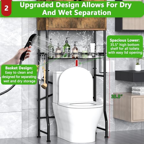 White Over The Toilet Storage Cabinet with 2 Doors C687682