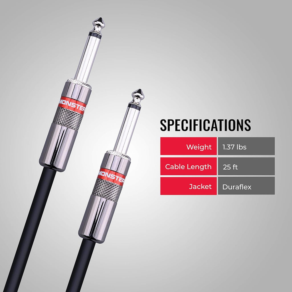 Speaker Cable Straight to Straight 25 ft 1/4 Plugs O333299