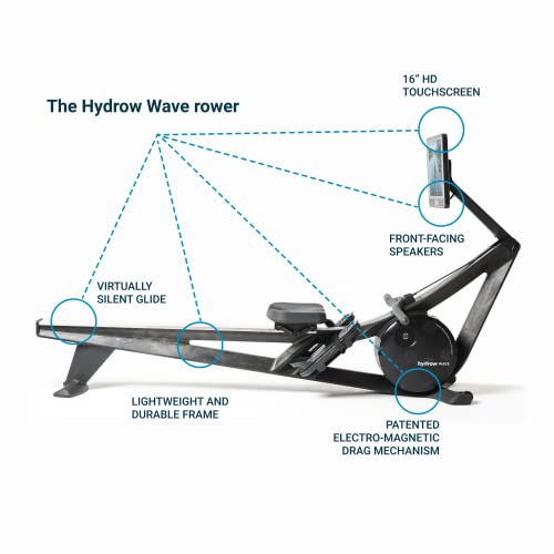 Wave Rowing Machine with 16" HD Touchscreen & Speakers - Foldable X2352