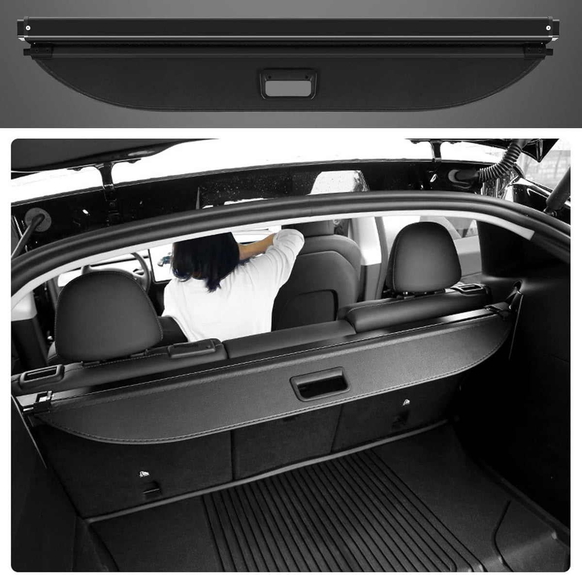 Tesla Model Y Retractable Waterproof Cargo Cover P850