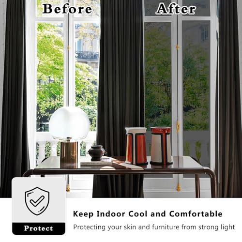 Black 35.43Inch X 6.5Feet Window Film U64485