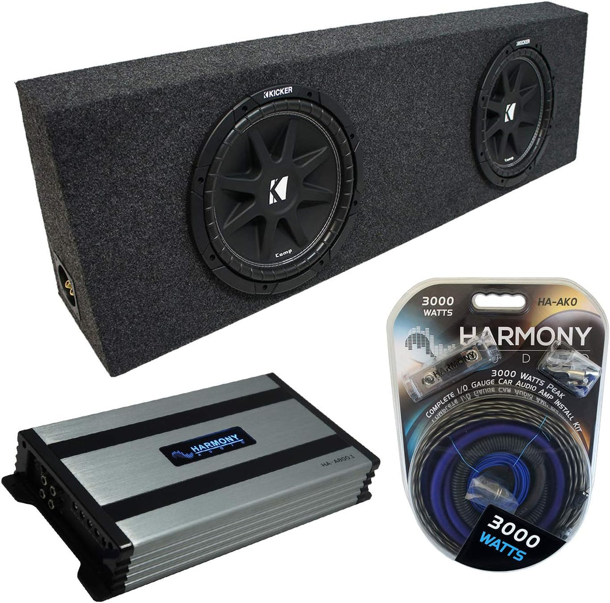 Dual 10 Sub Box Enclosure & Amp N901635