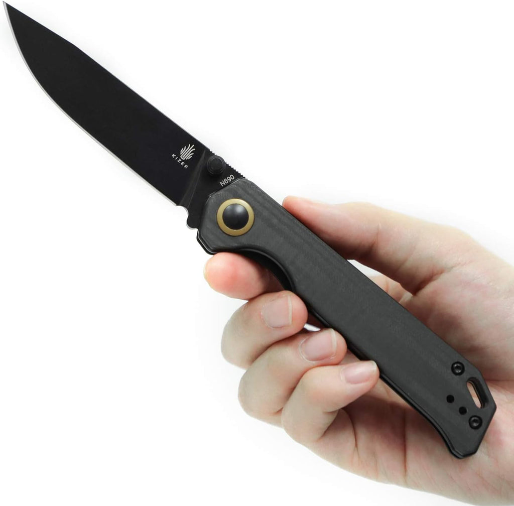 Folding Pocket Knife with N690 Blade and Carbon Fiber Handle O8197