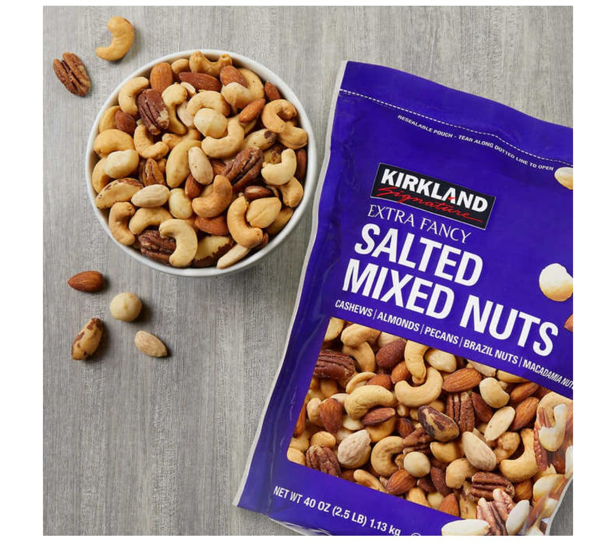 Salted Mixed Nuts, 2.5 lbs T884694