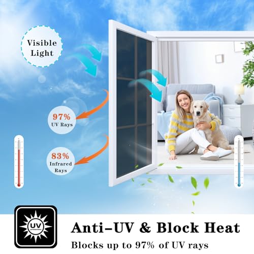 Black 35.43Inch X 6.5Feet Window Film U64485