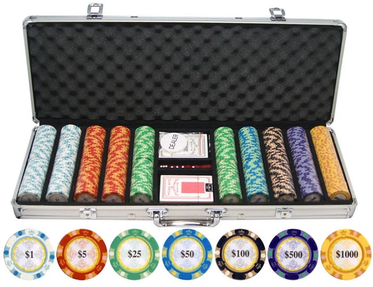 500pc 13.5g Clay Poker Chips W285965